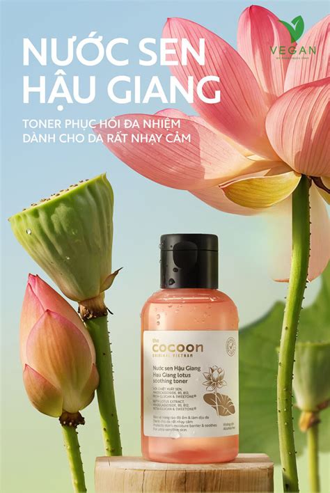 Toner SEN Hậu Giang cocoon 140ml nước cân bằng da Thuần Chay