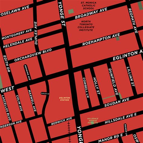 Yonge and Eglinton Map Print – Jelly Brothers