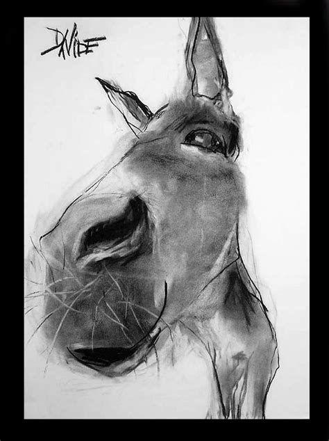 One Point Perspective - Charcoal Distorted Animals.