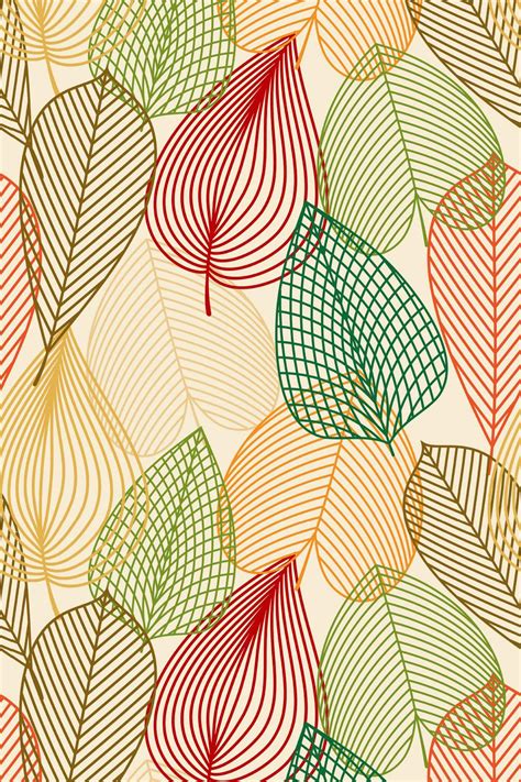 Modern autumn leaf Wallpaper - Peel and Stick or Non-Pasted