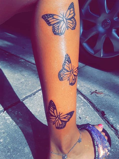 Butterfly Tattoo On Leg