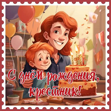 Открытки с Днем Рождения Крестнику - Скачать Картинки 🎉