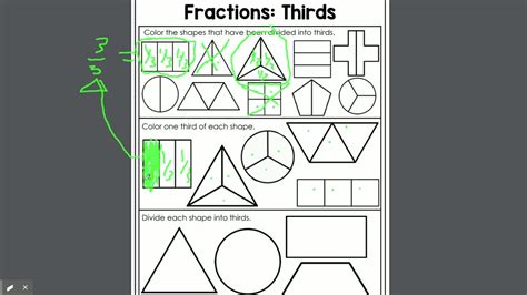 Fractions: thirds - YouTube