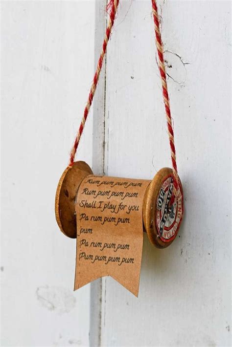How to Make Wooden Spool and Christmas Song Ornaments | Wooden spool ...