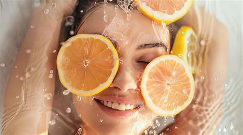 premium photo refreshing citrus shower gel