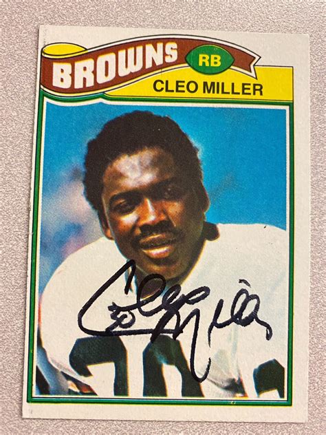 Cleo Miller signed CLEVELAND BROWNS card 1977 Topps | eBay