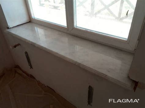 Подоконник из белого мрамора — Купить в Киеве на Flagma.ua #11581824