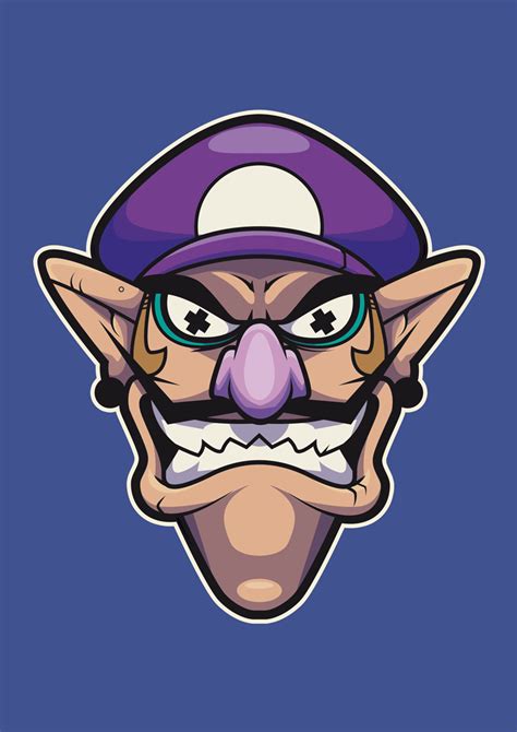 Angry mario world - Waluigi | Black and white art drawing, Coloring ...