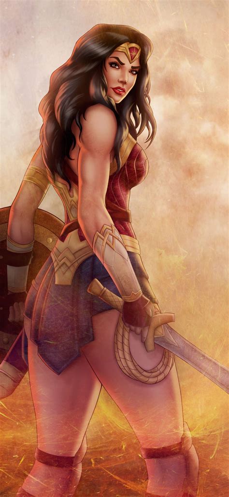 1242x2688 Wonder Woman Gal Gadot Fanart Iphone XS MAX HD 4k Wallpapers ...