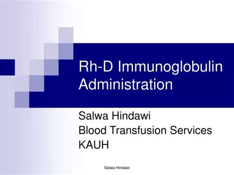PPT - Rh-D Immunoglobulin Administration PowerPoint Presentation, free ...