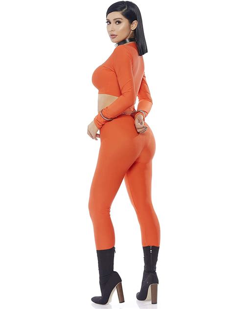 Sexy Womens Orange Prisoner Inmate Costume |Shop Fortune Costumes