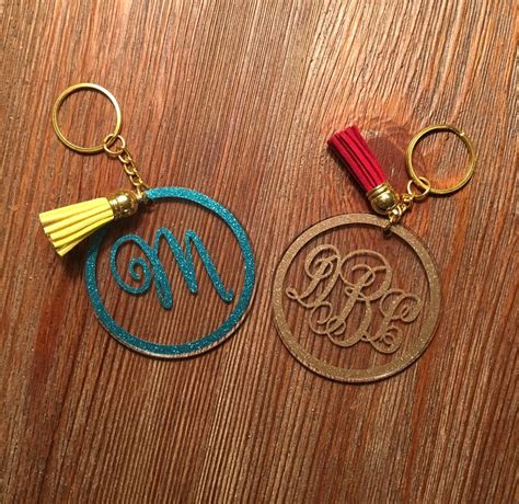 Monogram Keychain/acrylic Keychain/monogram Key Chain/acrylic - Etsy