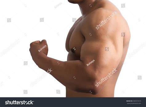 Muscular Male Showing Big Arm Muscles Stock Photo 330101615 | Shutterstock