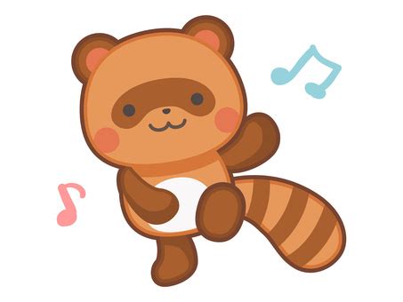 踊るタヌキイラスト｜無料イラスト・フリー素材なら「イラストAC」