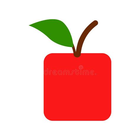 square apple fruit abstract vector logo  icon stock vector