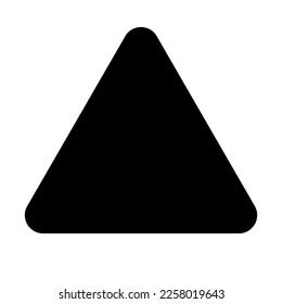 Triangle Silhouette Icon Rounded Corners Triangle Stock Vector (Royalty ...
