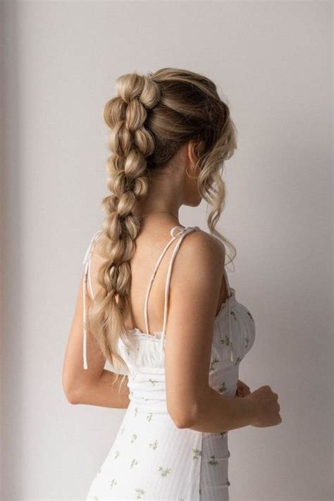 braided hairstyles | Braided ponytail hairstyles, Long hair styles, Medium hair styles