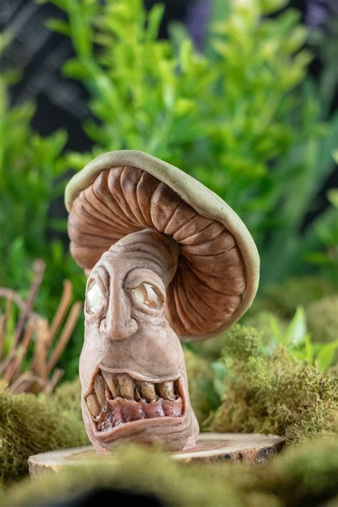 Infected, Mushroom Art Polymer Clay Sculpture - Etsy