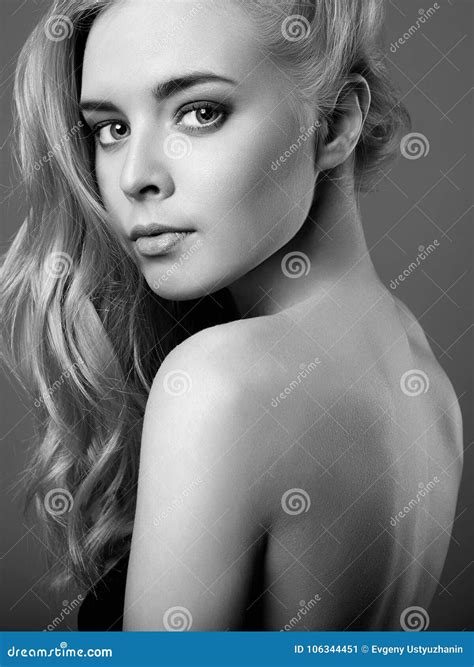 Woman in Backless Dress. Naked Beautiful Girls Stock Image - Image of