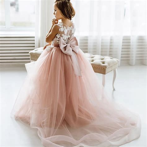 pink flower girl dresses 2