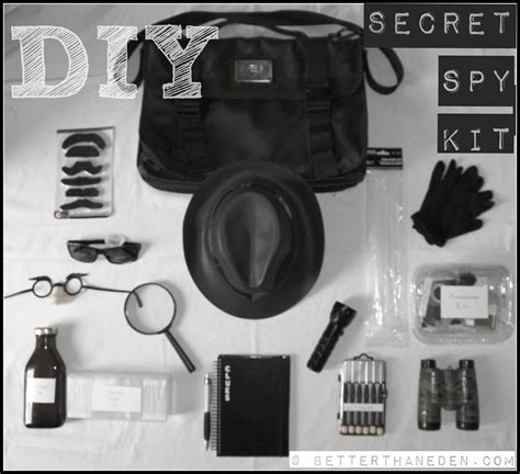 Better Than Eden: A DIY Secret Spy Kit | Spy kit, Spy gear for kids, Spy