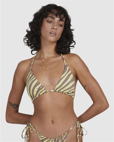 Billabong Shallow Rays Long Tri Bikini Top - Yellow | SurfStitch