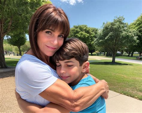 muscle mommy hugs her son by frank13451 on DeviantArt