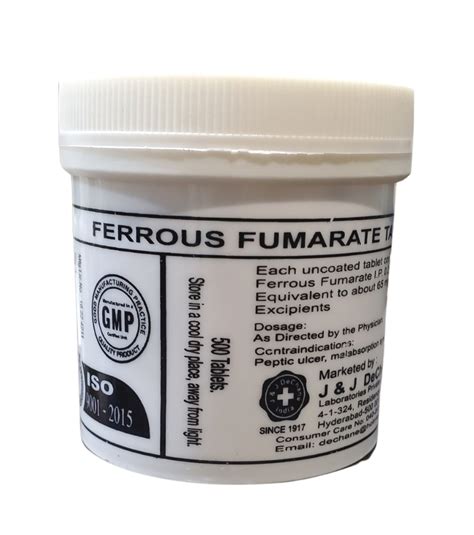 Ferrous Fumarate – An Iron Supplement – J & J DeChane Laboratories Pvt Ltd