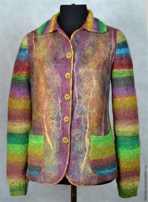 жакет валяный комбинированный `Пикассо и Норо` | Clothes, Denim jacket ...