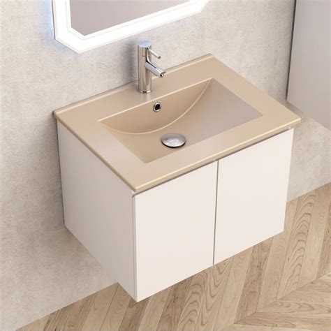 Долен шкаф за баня 60cm BG 6045 с мивка бежов мат Inter Ceramic