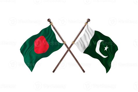 Bangladesh versus Pakistan Two Country Flags 13981082 Stock Photo at