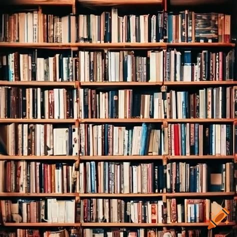 neatly arranged shelves  books  craiyon