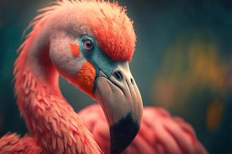 Free Photo | One pink flamingo bird closeup