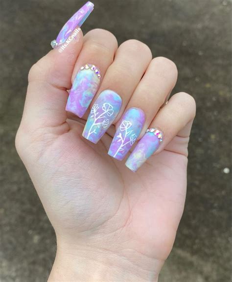 Youtube Art, Tutorial Nails, Marble Nail Designs, Flower Nail Art ...