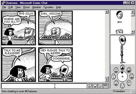 microsoft chat comic strip    days rnostalgia