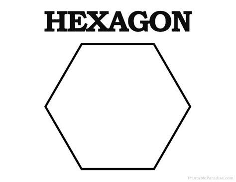 Printable Hexagon Shape - Print Free Hexagon Shape | Hexagon shape ...