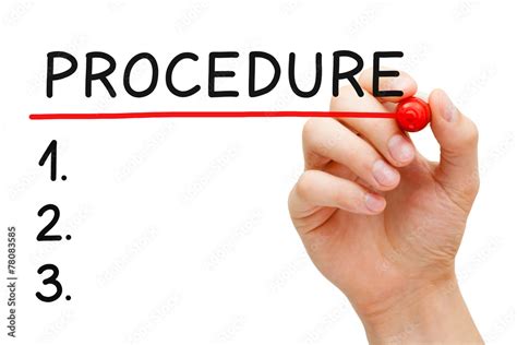 procedure list stock photo adobe stock