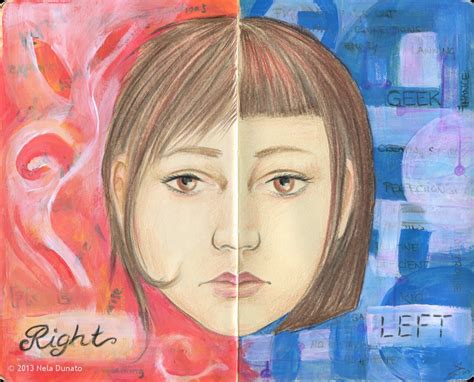 Art journal left brain vs. right brain | Sketchblog of Nela Dunato - Cwtam