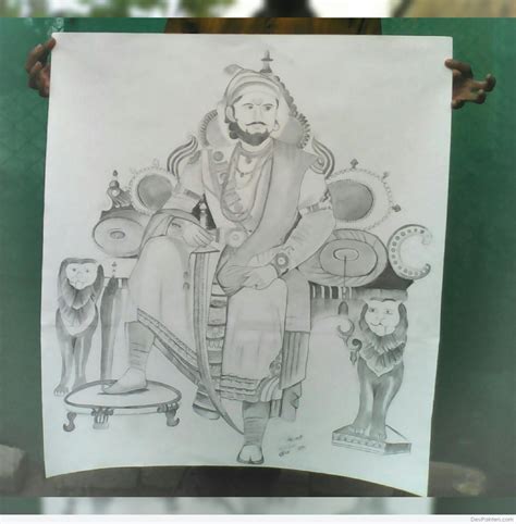 Sketch of Shivaji Maharaj | DesiPainters.com