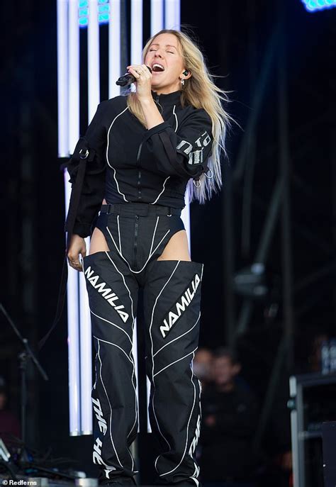 Ellie Goulding puts on raunchy display in risqué chaps and bodysuit at ...