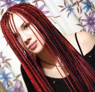 WISHLIST.RU Афрокосички черные с красным