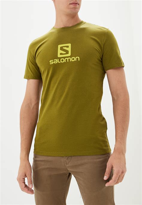 Футболка Salomon COTON LOGO SS TEE M, цвет: хаки, SA007EMFOYX1 — купить ...