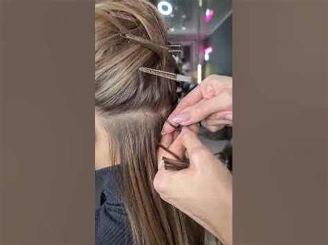 Наращивание волос на короткие волосы - YouTube
