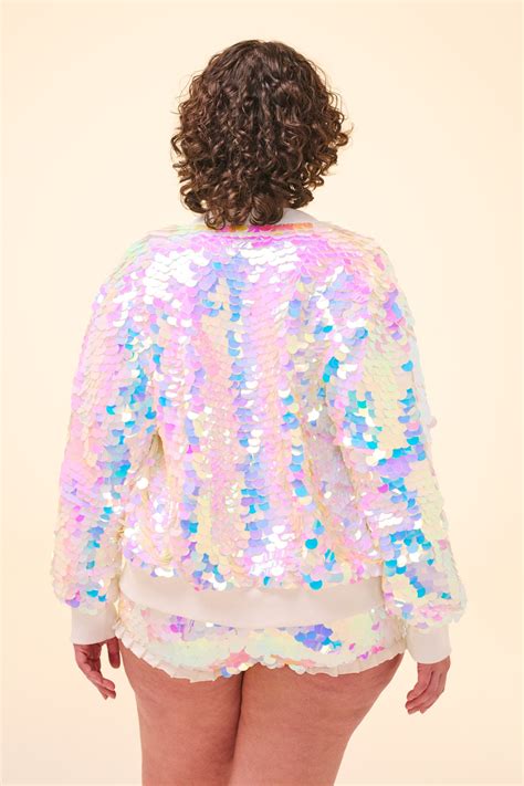 SUPERNOVA SEQUIN BOMBER JACKET - OPAL – Rosa Bloom
