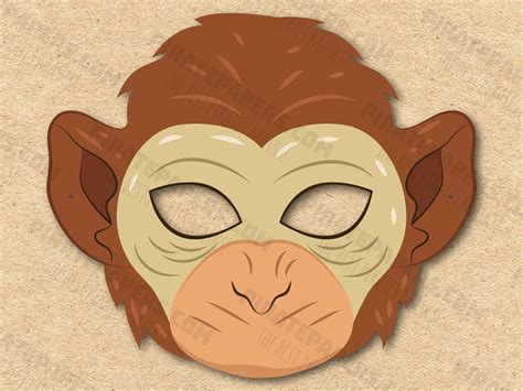 printable monkey face mask