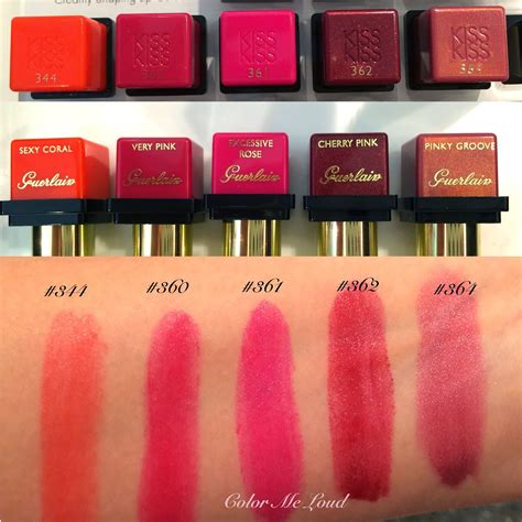 Color Me Loud: Guerlain Kiss Kiss Lipsticks, Swatches of all the Shades