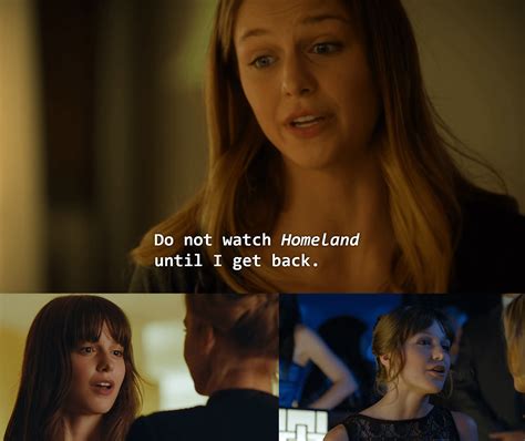 In Supergirl S1E3, Kara mentioned watching Homeland. Her actress