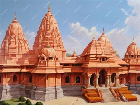 Premium Photo | Shri Ram Janambhoomi Ram Mandir Temple in Ayodhya birthplace Lord Rama