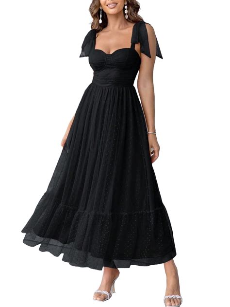 SISKIN Summer Cocktail Dresses for Women Tie Shoulder Semi Formal