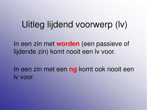 PPT - Uitleg lijdend voorwerp (lv) PowerPoint Presentation, free ...